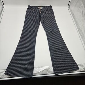 YMI Black with White Pinstripe Flare Jeans